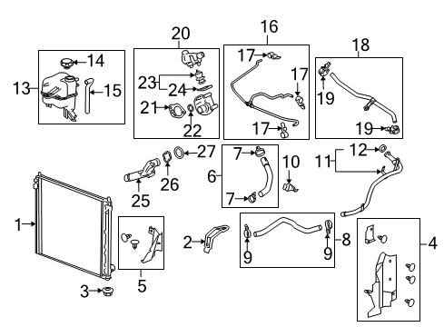 2008 Cadillac STS Outlet Hose Clamp Diagram for 11518516