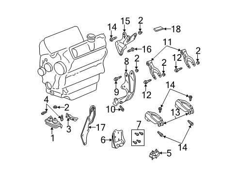 2002 Chevy Monte Carlo Engine & Trans Mounting Diagram