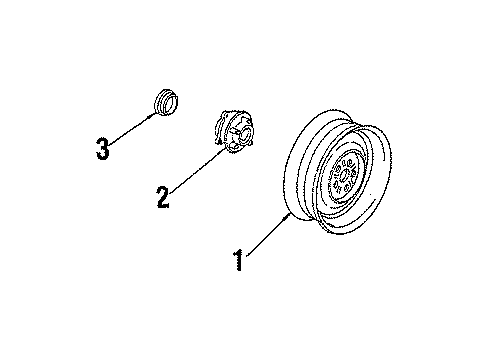1984 Buick Skyhawk Hub & Bearing, Front Diagram for 7470015