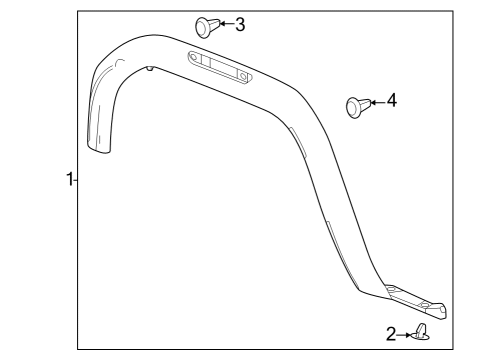 2024 GMC Canyon Exterior Trim - Fender Diagram