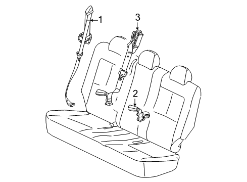 2005 Saturn Vue Rear Seat Belts Diagram