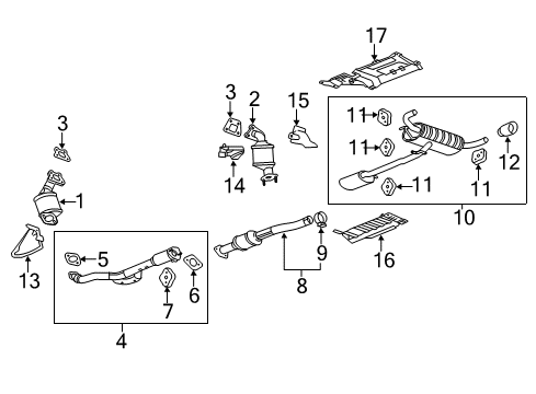 2012 GMC Terrain Exhaust System Diagram