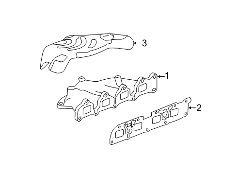 2010 Chevy Equinox Heat Shield Diagram for 12643927