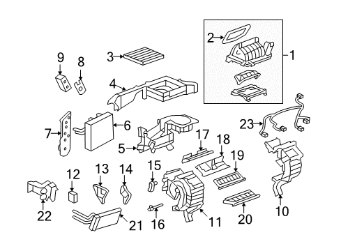 2007 Pontiac Torrent Upper Case Diagram for 15923031