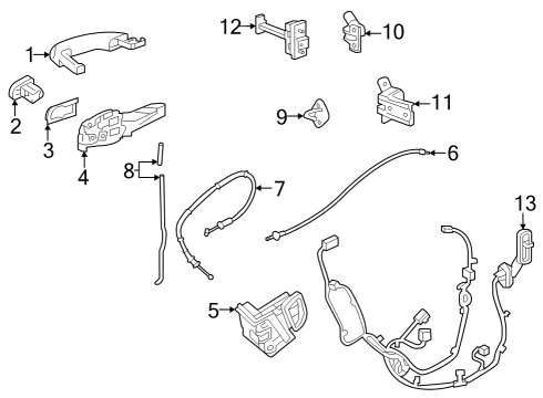 2025 Chevy Trax Rear Door Diagram