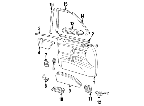 1996 Oldsmobile 98 Trim Diagram for 20380976