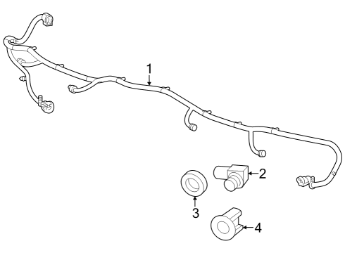 2025 GMC Sierra 2500 HD Electrical Components - Front Bumper Diagram