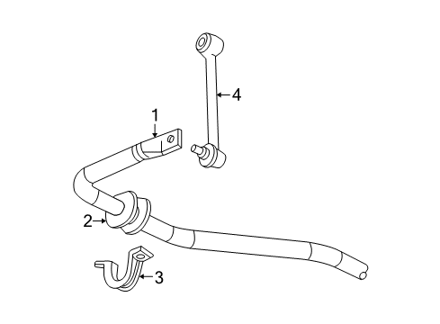 2007 Chevy Avalanche Stabilizer Bar & Components Diagram