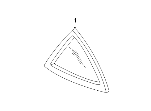1995 Chevy Cavalier Glass & Hardware - Quarter Panel Diagram 2 - Thumbnail
