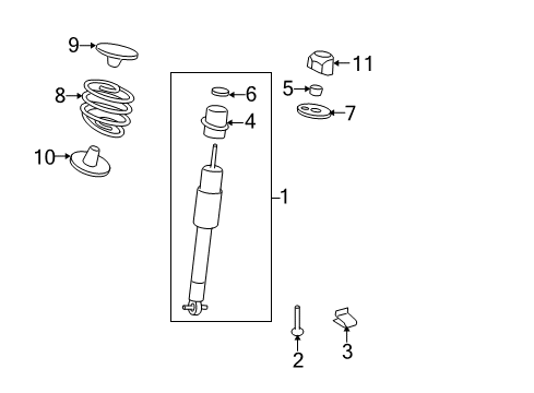 2010 Buick Lucerne Shocks & Components Diagram