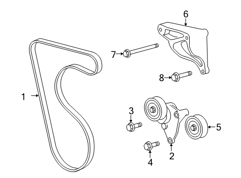 2011 Chevy Tahoe Belts & Pulleys Diagram