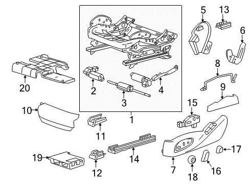 2016 Cadillac ATS Power Seats Diagram