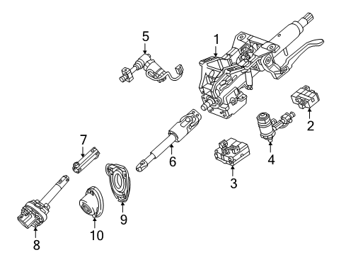 2016 Cadillac ATS Steering Column Assembly Diagram