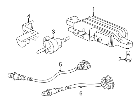 2009 Pontiac G8 Oxygen Sensor Diagram for 92068775