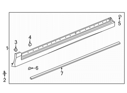 2023 Buick Encore GX Exterior Trim - Pillars Diagram