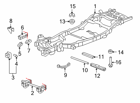 2008 Chevy Tahoe Frame & Components Diagram 4 - Thumbnail