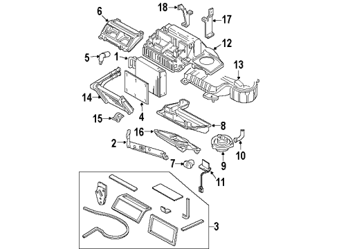 1997 Oldsmobile Silhouette Heater Case Bracket Diagram for 10292457
