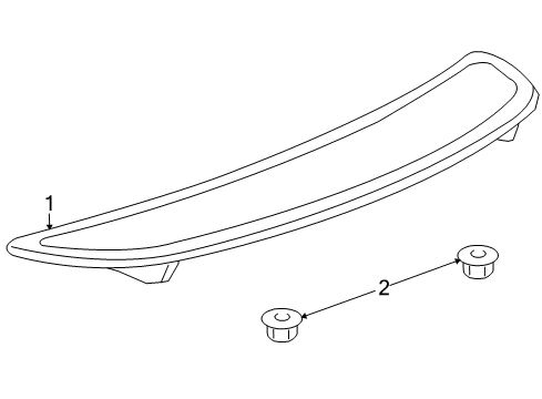 2008 Pontiac G5 Spoiler, Red, Rear Diagram for 17803418