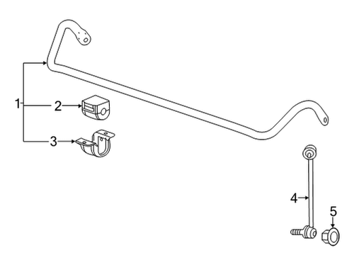 2025 Cadillac CT5 Stabilizer Bar & Components Diagram