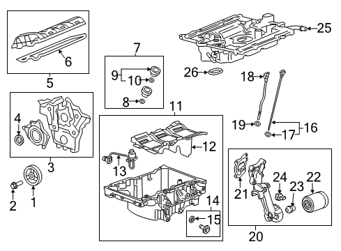 2016 Cadillac ATS Engine Parts Diagram