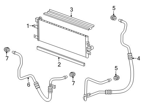 2015 Chevy Spark EV Transmission Cooler Diagram for 22960942