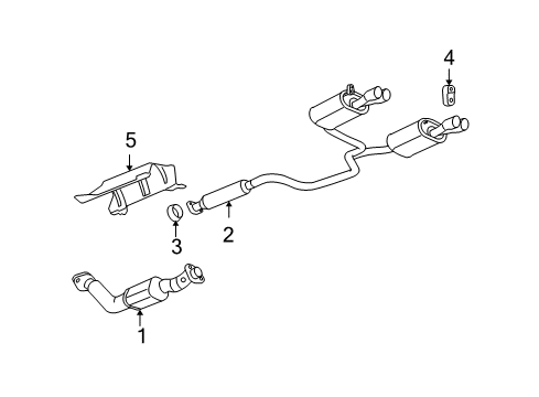 2008 Pontiac Grand Prix Exhaust Components Diagram