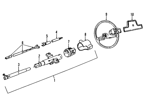 1988 Pontiac Fiero Steering Column Diagram
