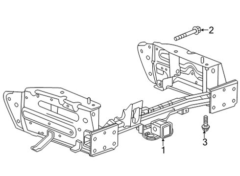 2024 GMC Hummer EV Pickup Bumper & Components - Rear Diagram