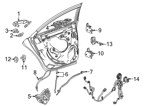 2021 Cadillac CT4 Rear Door Diagram