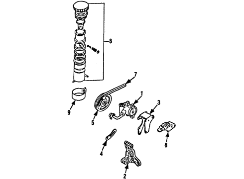 1985 Chevy Spectrum P/S Pump & Hoses Diagram 2 - Thumbnail