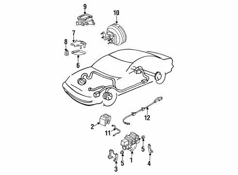 1993 Cadillac Fleetwood Modulator Insulator Diagram for 10291812