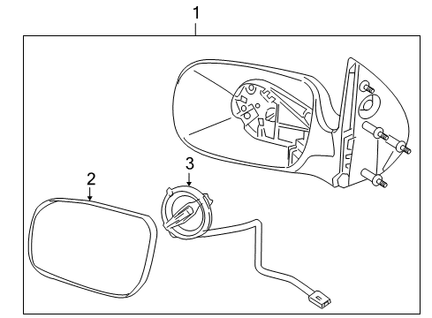 2005 Pontiac Montana Mirror Motor Diagram for 89044542