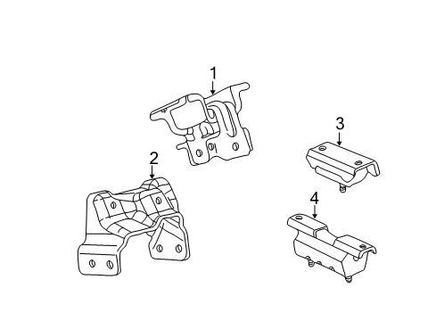 2006 Chevy Suburban 2500 Engine & Trans Mounting Diagram