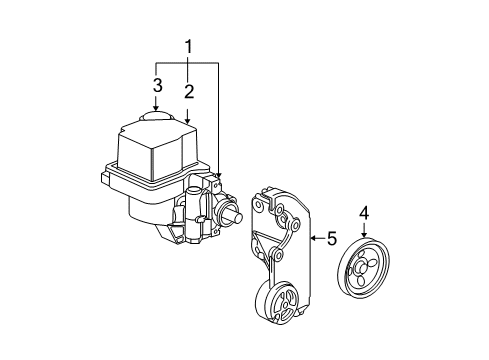 2005 Chevy Colorado P/S Pump & Hoses Diagram