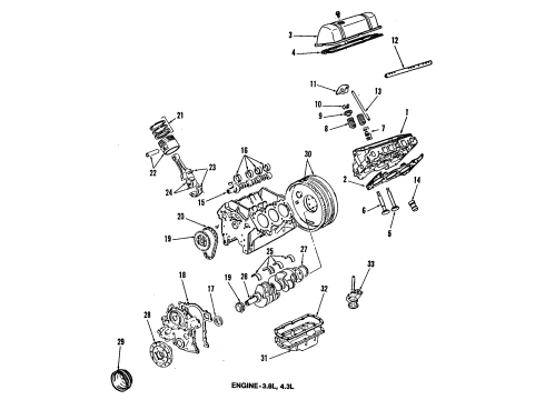 1984 Chevy El Camino Camshaft & Timing Diagram