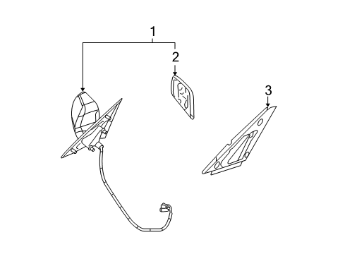 2011 Cadillac STS Outside Mirrors Diagram