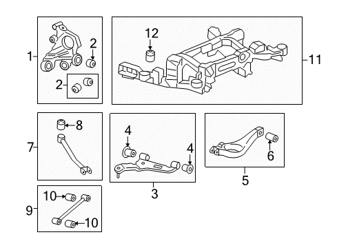2011 Cadillac CTS Rear Suspension Components Diagram