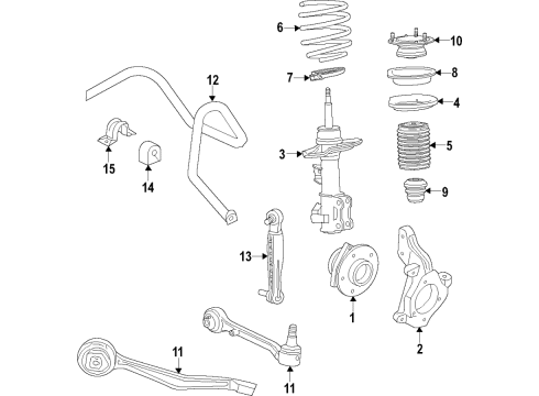 2024 Cadillac CT5 Lower Control Arm, Driver Side Diagram for 84051641