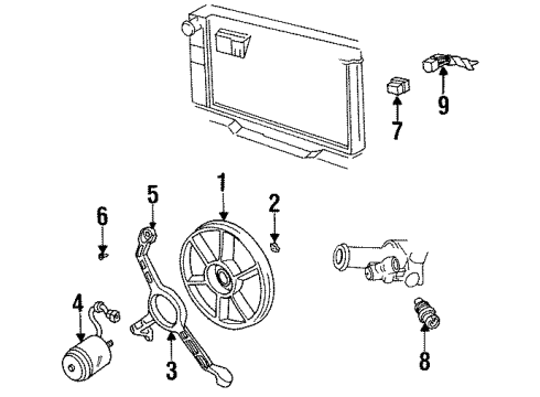 1997 Pontiac Grand Am Mount Bracket Diagram for 22137329