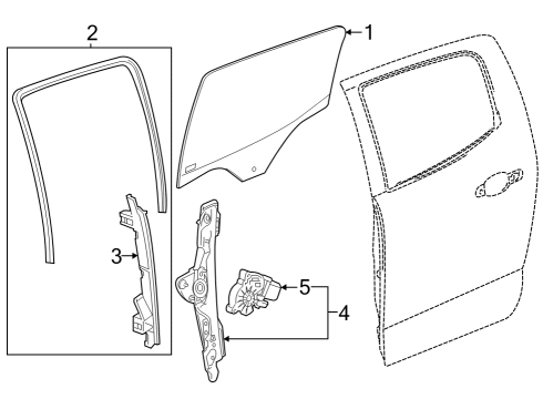 2023 Chevy Colorado Rear Door Diagram