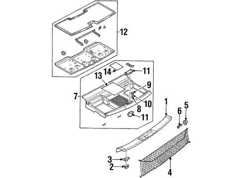 2003 Oldsmobile Silhouette Sill Plate, Rear Diagram for 15147801