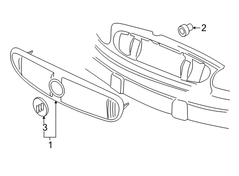 1999 Buick Century Grille & Components Diagram