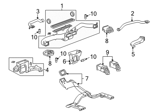 2011 Cadillac Escalade Ducts Diagram