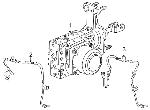 2025 GMC Sierra EV ABS Components Diagram