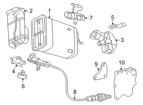 1999 Oldsmobile Alero Oil/Air Separator Diagram for 24574498