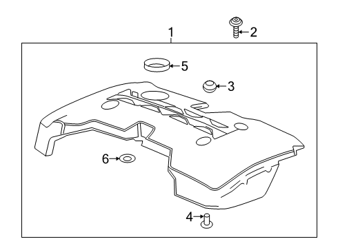 2019 Chevy Blazer Engine Cover Diagram for 25201315