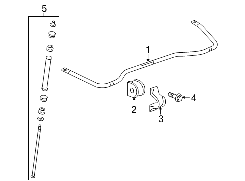 2011 Cadillac SRX Stabilizer Bar & Components Diagram 5 - Thumbnail