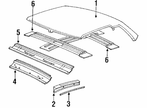 1993 Buick Regal Roof & Components Diagram