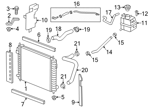 2012 Chevy Captiva Sport Radiator & Components Diagram 2 - Thumbnail