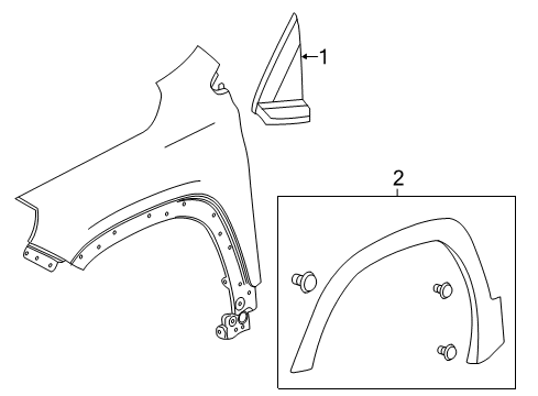 2024 GMC Terrain Exterior Trim - Fender Diagram